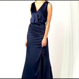Adelyn Rae Navy Blue Tasha Gown